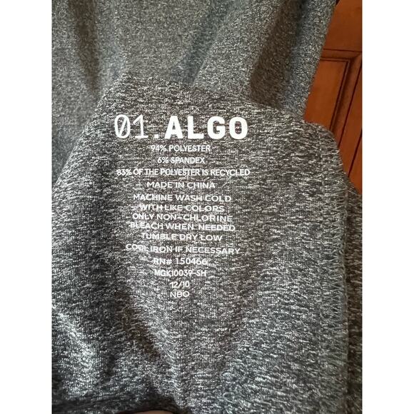 01.Algo Men's Olympia Raglan Colorblock Tee Short Sleeve Gray Black Size XL - Picture 5 of 7